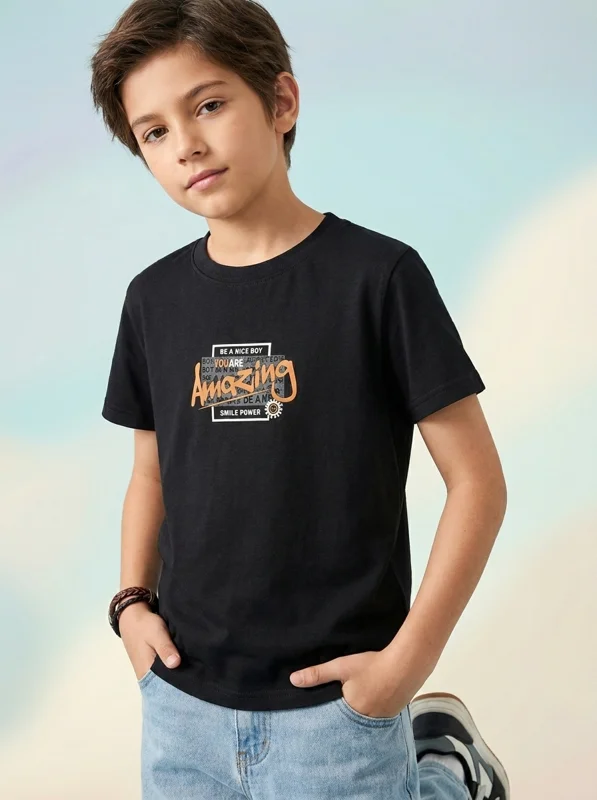 Camiseta básica Negra - Ropa para bebé y niños en Paquita Sport Colombia