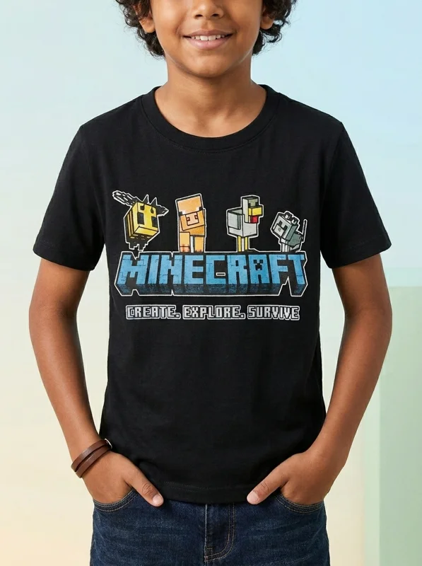 Camiseta Minecraft Edition 🎮 - Ropa para bebé y niños en Paquita Sport Colombia