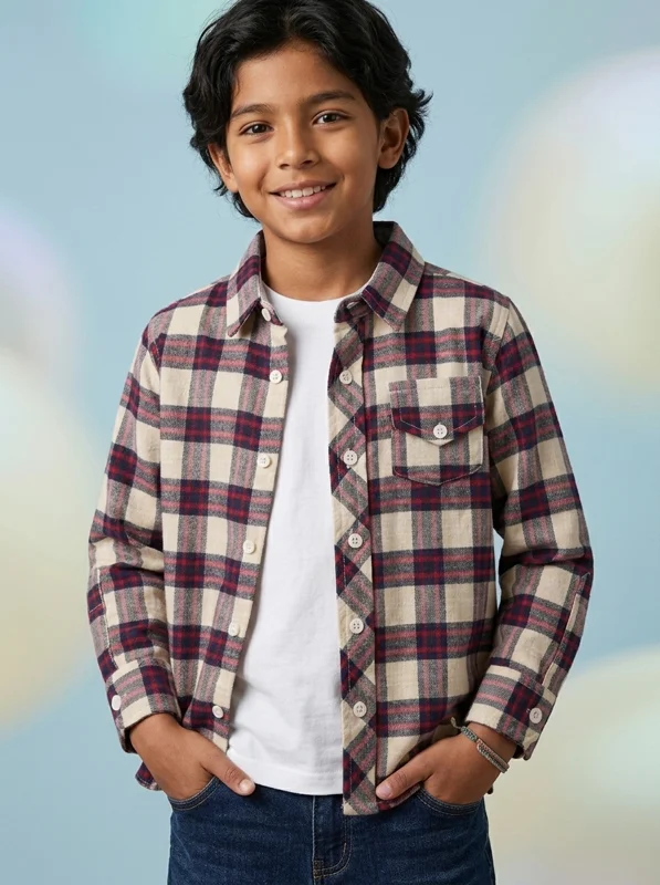 Camisa Leñadora a Cuadros para Niño 🌲 - Ropa para bebé y niños en Paquita Sport Colombia