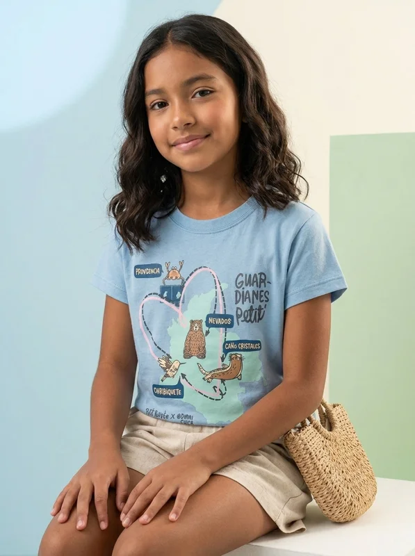Camiseta para Niña Azul🌿 - Ropa para bebé y niños en Paquita Sport Colombia