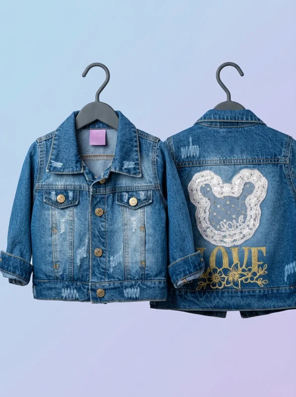 Chaqueta Jean Estampada - Niña - Ropa para bebé y niños en Paquita Sport Colombia