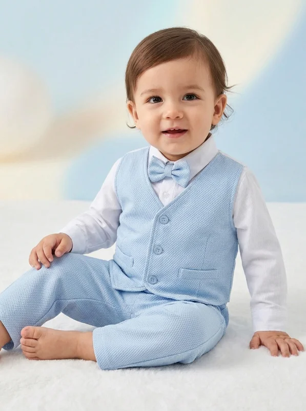 Traje de Gala - Bautizo | Azul cielo 🕊️ - Ropa para bebé y niños en Paquita Sport Colombia