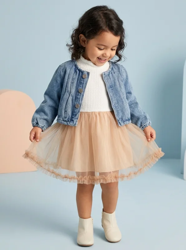 Conjunto Vestido de Tul Bebé Niña🌸 - Ropa para bebé y niños en Paquita Sport Colombia