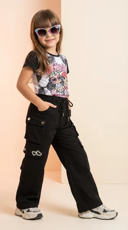 Pantalon Niña tipo Cargo - Ropa para bebé y niños en Paquita Sport Colombia