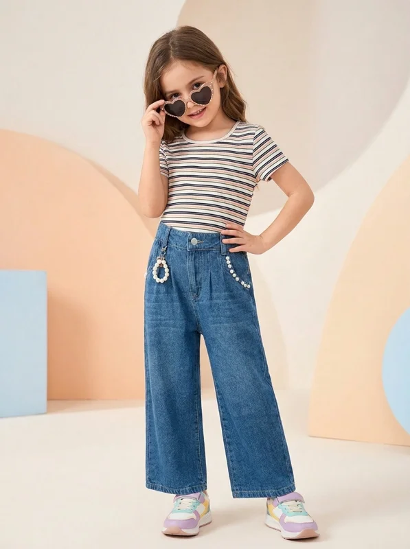 Jean Palazzo bota recta para Niña 🌺 - Ropa para bebé y niños en Paquita Sport Colombia