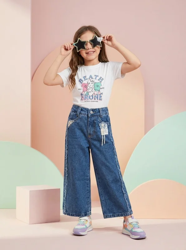 ✨Jean Palazzo Azul Oscuro | Niña ✨ - Ropa para bebé y niños en Paquita Sport Colombia