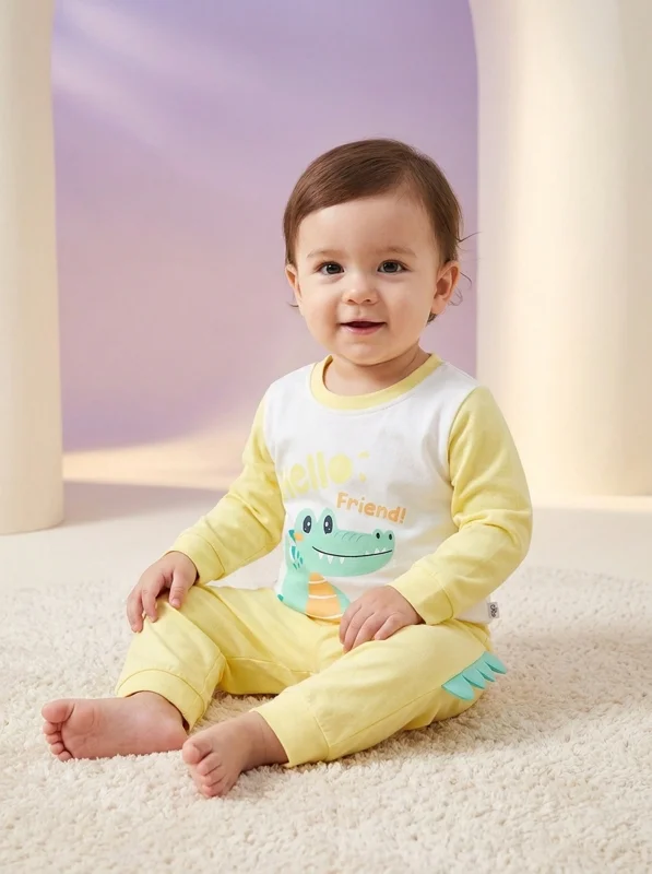 Pijama de Dos Piezas para bebe 🐊 - Ropa para bebé y niños en Paquita Sport Colombia
