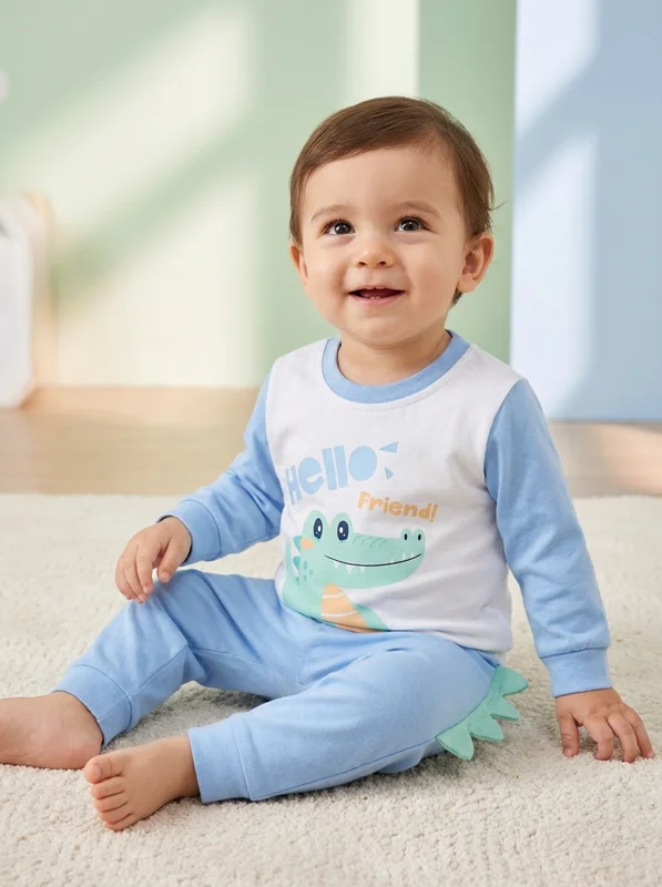 Pijama de Dos Piezas para bebe 🐊 - Ropa para bebé y niños en Paquita Sport Colombia