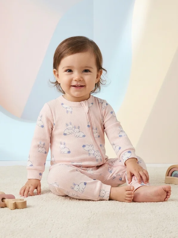 🐰 Pijama Enteriza (sin pies) - Ropa para bebé y niños en Paquita Sport Colombia
