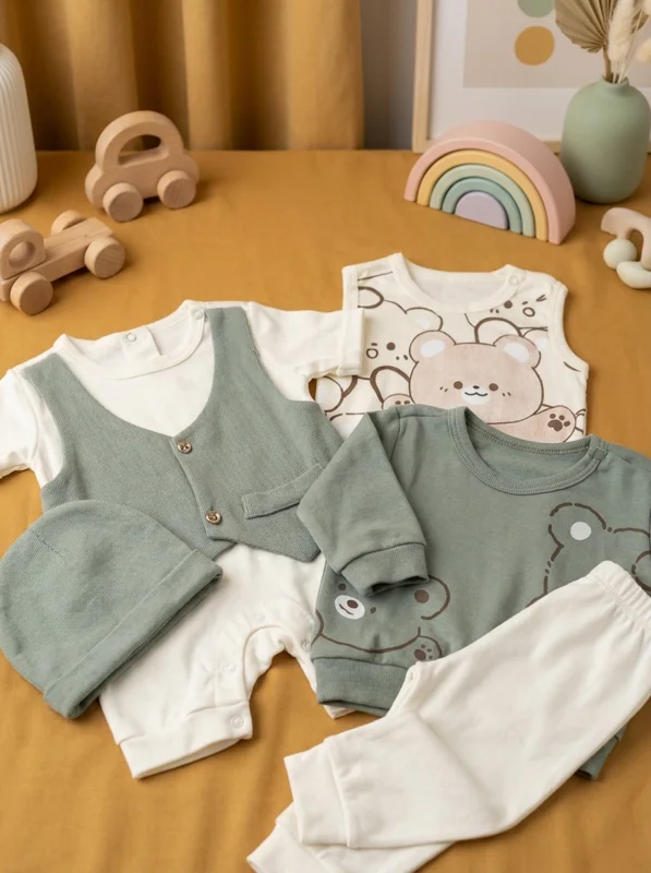Set Primera Muda - 5 Piezas  | Niño - Ropa para bebé y niños en Paquita Sport Colombia