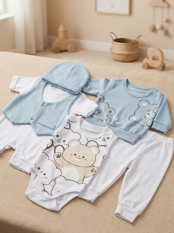 Set Primera Muda - 5 Piezas  | Niño - Ropa para bebé y niños en Paquita Sport Colombia