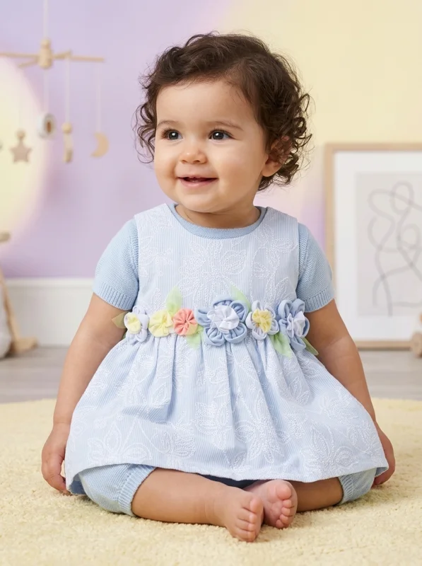 Vestido Bordado Flores | Bebé Niña - Ropa para bebé y niños en Paquita Sport Colombia