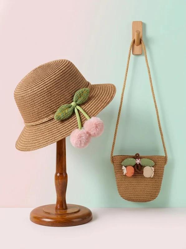 Sombrero + Bolso Tejido para Niña 🍒 - Ropa para bebé y niños en Paquita Sport Colombia