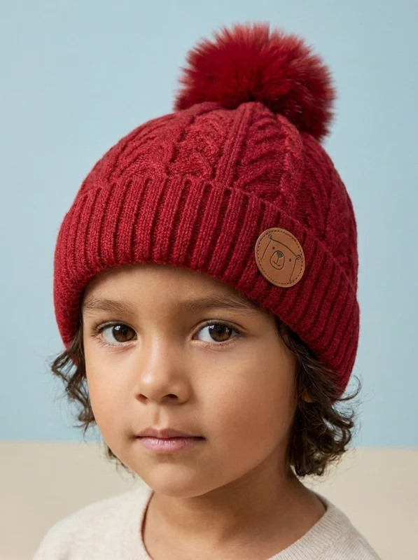 Gorro Tejido con Pompón - Ropa para bebé y niños en Paquita Sport Colombia